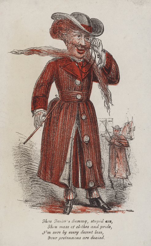 Caricatura di un dandy da English School