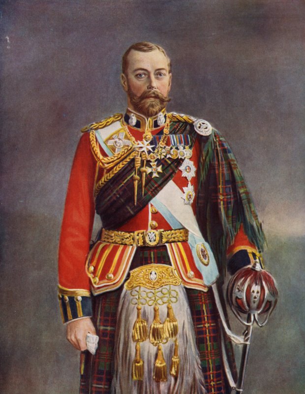 Re Giorgio come colonnello dei Cameron Highlanders da English School