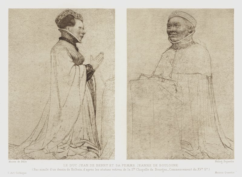 Giovanni, Duca di Berry, e sua moglie Jeanne di Boulogne, XV secolo da French School