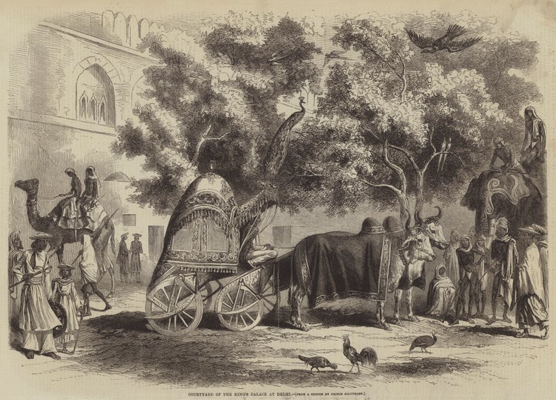 Cortile del Palazzo Reale a Delhi da after A. Soltykoff