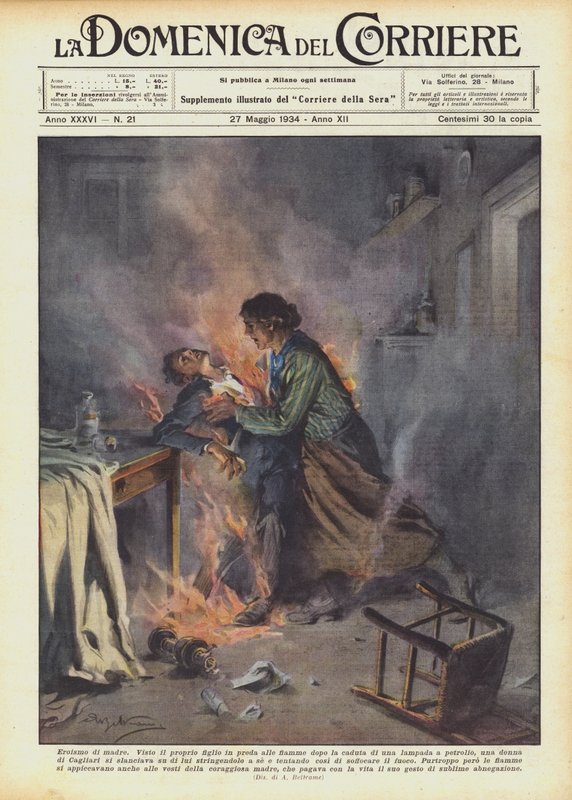 Eroismo di madre da Achille Beltrame