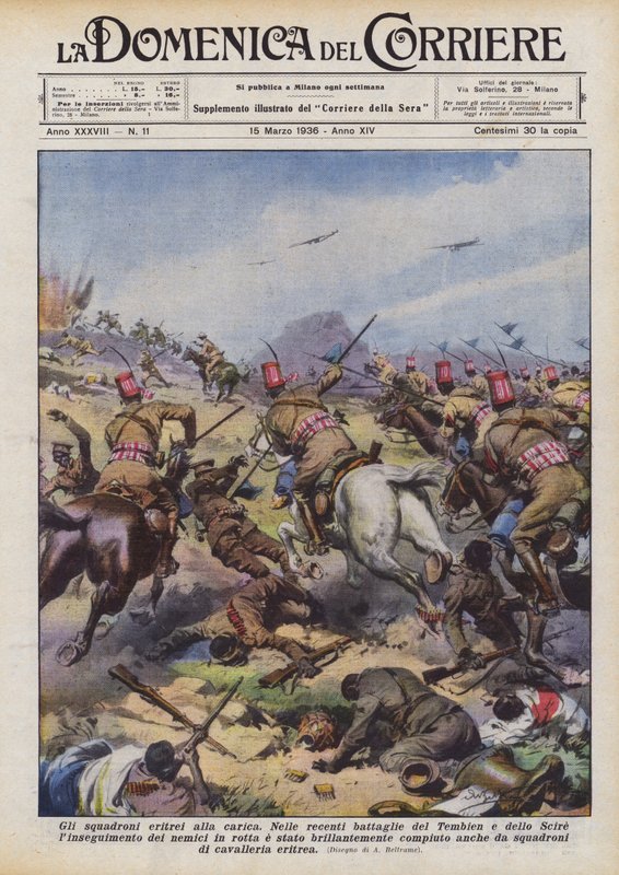Gli squadroni eritrei alla carica da Achille Beltrame