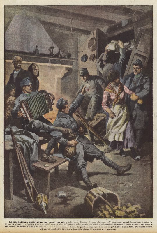 Le prepotenze austriache nei paesi invasi da Achille Beltrame
