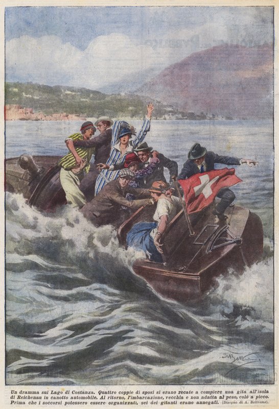 Un dramma sul Lago di Costanza da Achille Beltrame