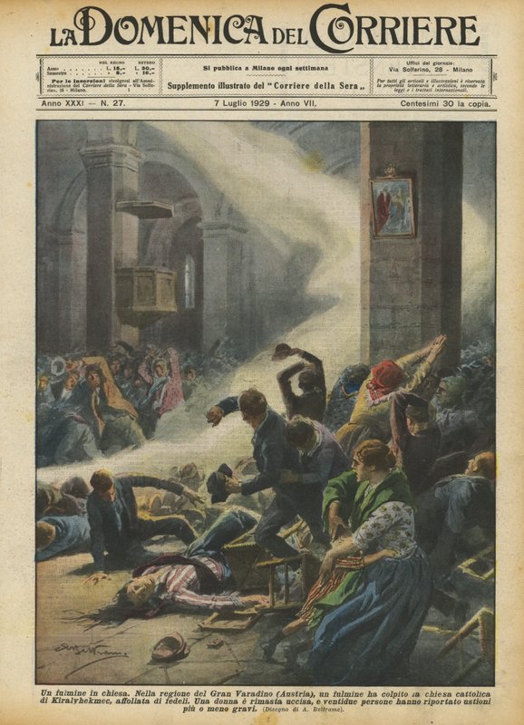 Un fulmine in chiesa da Achille Beltrame