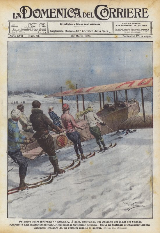 Un nuovo sport invernale, skiplane da Achille Beltrame
