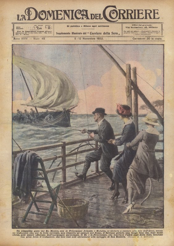 Un simpatico gesto del Re da Achille Beltrame