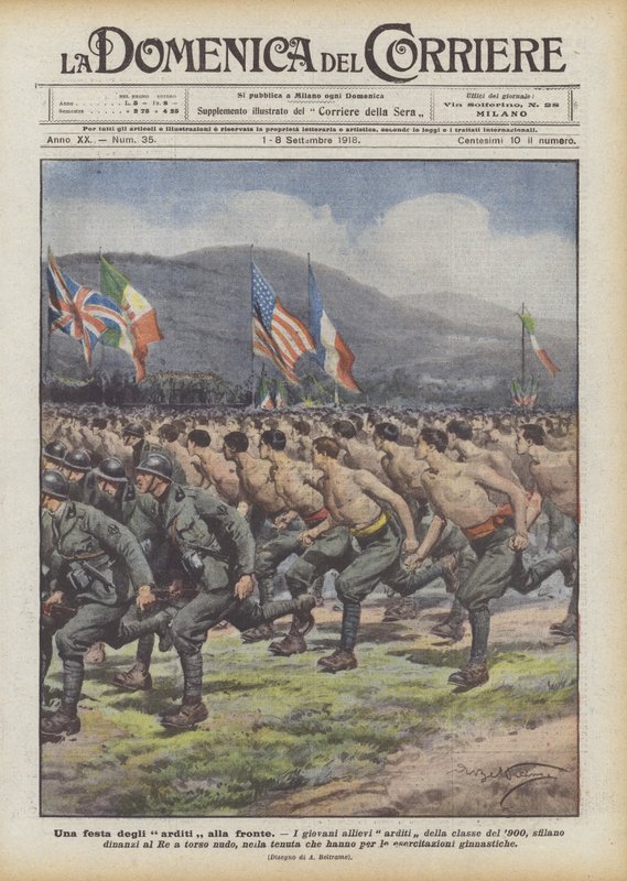 Una festa degli arditi alla fronte da Achille Beltrame