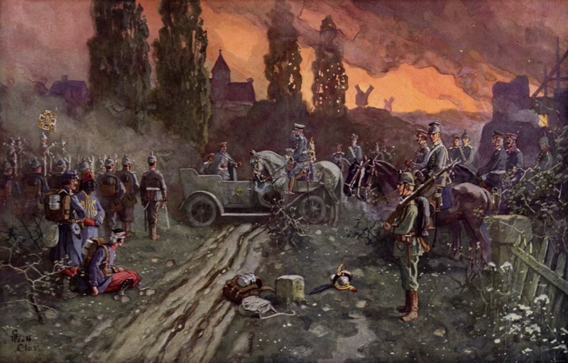 incontro tra il Kaiser Guglielmo II e il principe ereditario tedesco, 2 settembre 1914 da Adolf Closs