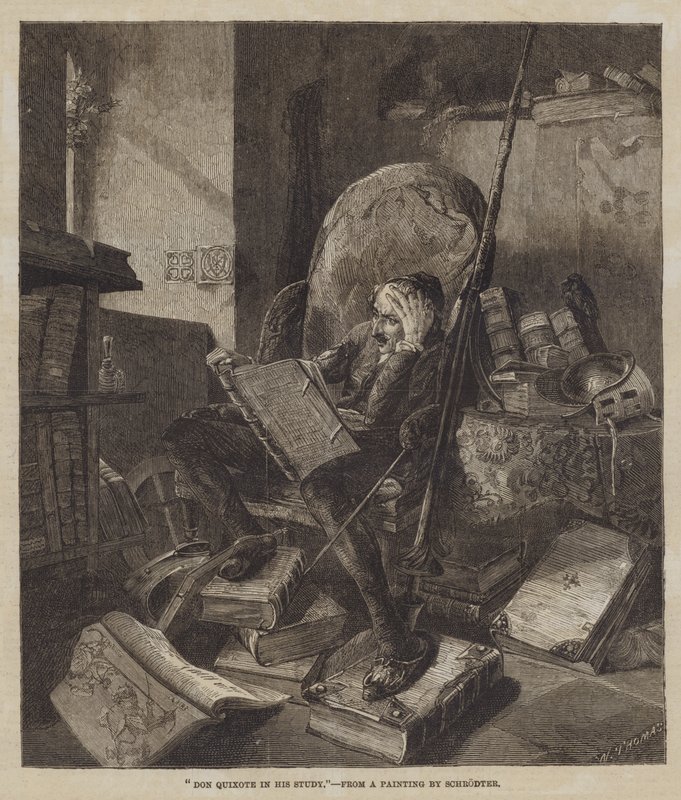Don Chisciotte nel suo studio da Adolf Schreyer