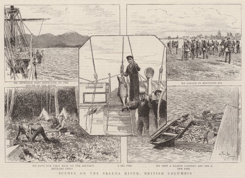 Scene sul fiume Skeena, Columbia Britannica da Adrien Emmanuel Marie