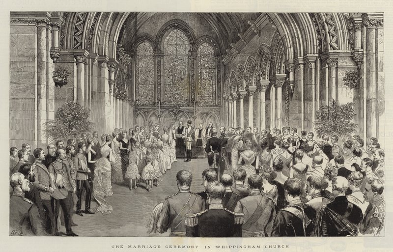La Cerimonia del Matrimonio nella Chiesa di Whippingham da Adrien Emmanuel Marie