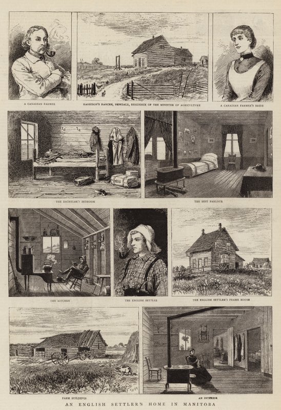 Casa di un colono inglese in Manitoba da Adrien Emmanuel Marie