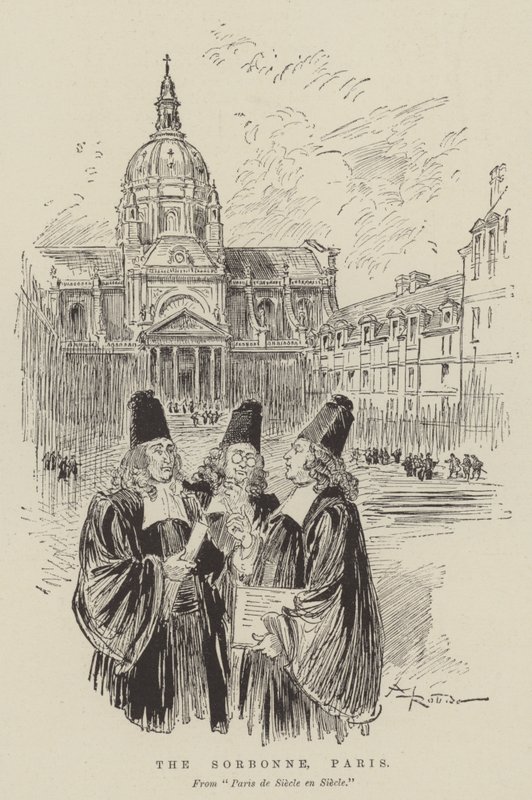 La Sorbona, Parigi da Albert Robida