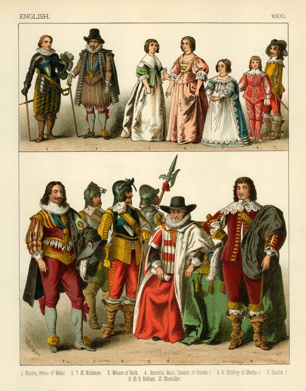 Costume inglese 1600 da Albert Kretschmer