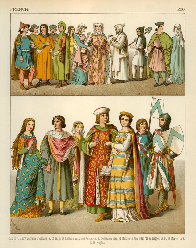 Costume francese 1200 da Albert Kretschmer