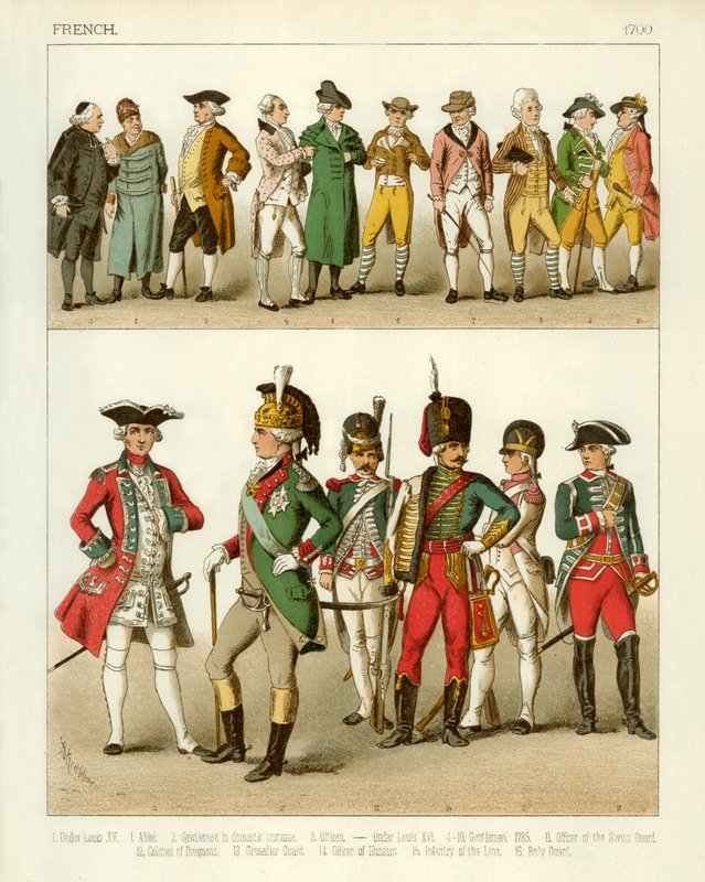 Costume francese 1700 da Albert Kretschmer