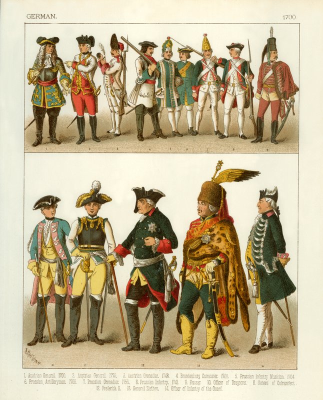 Costumi tedeschi 1700 da Albert Kretschmer