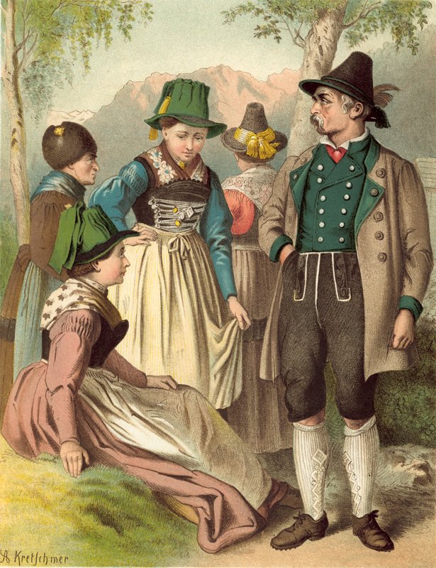 Costume tedesco, Bayern Lachenau da Albert Kretschmer