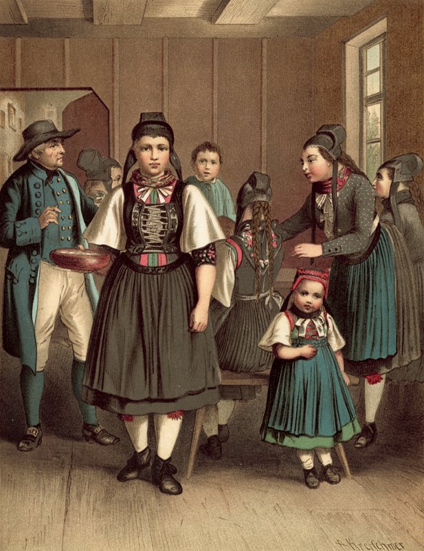Costume tedesco, Grossherzogthum Hessen Amt Biedenkopf da Albert Kretschmer