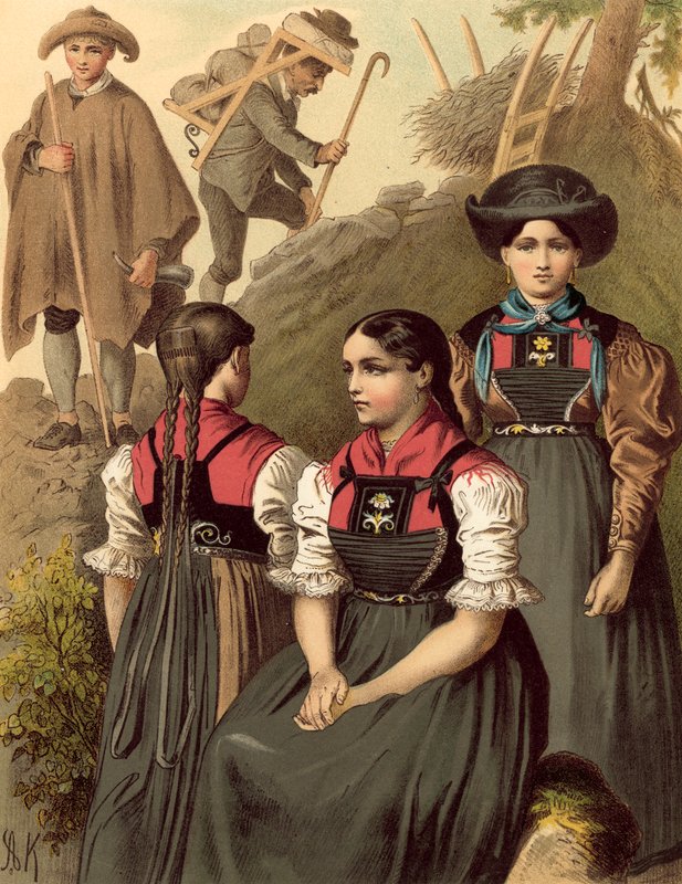 Costume tedesco, Tirolo, Lechthal da Albert Kretschmer