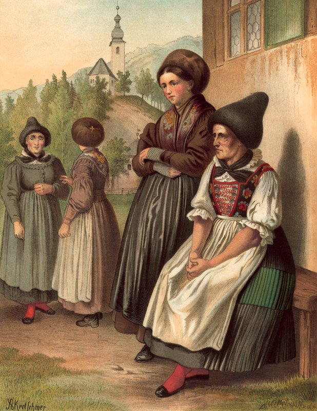 Costume tedesco, Tirolo, Ober-Innthal da Albert Kretschmer