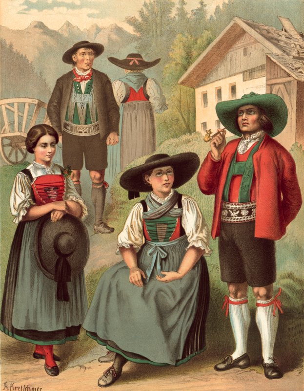 Costume tedesco, Tirolo Sarnthal da Albert Kretschmer