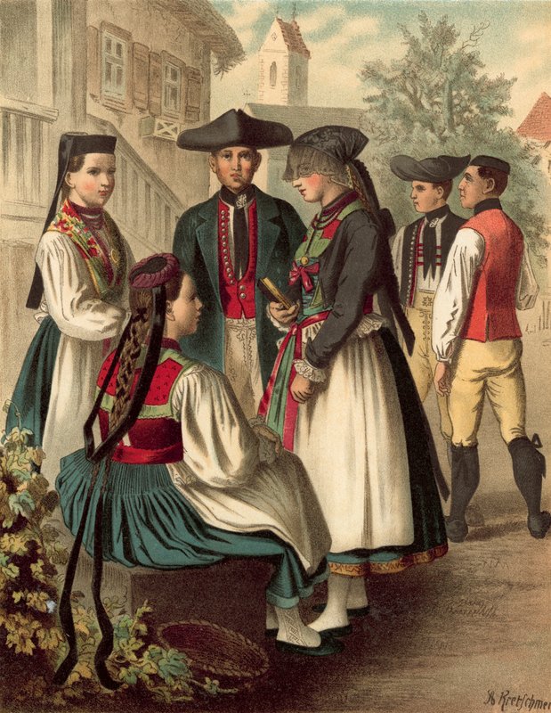 Costume tedesco, Wurtemberg Betzingen da Albert Kretschmer