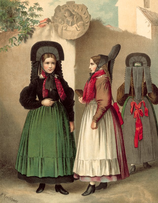 Costume tedesco, Wurtemberg presso Rottweil da Albert Kretschmer