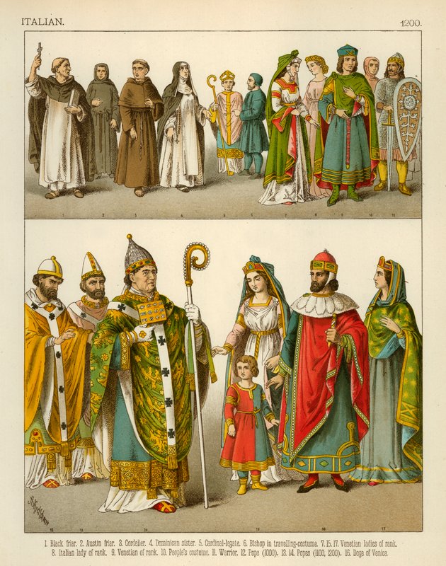 Costume italiano 1200 da Albert Kretschmer
