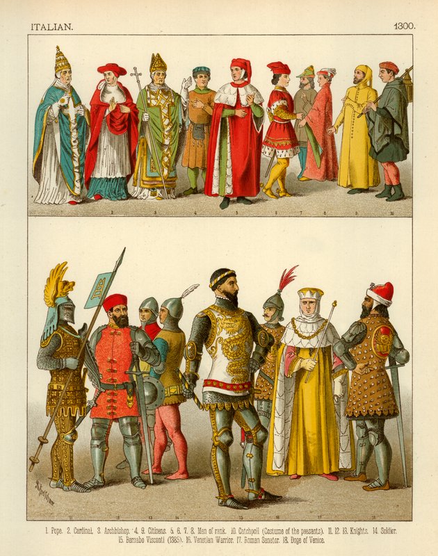 Costume Italiano 1300 da Albert Kretschmer