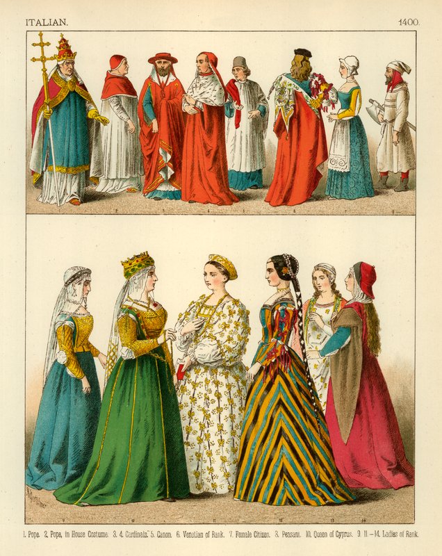 Costume italiano 1400 da Albert Kretschmer