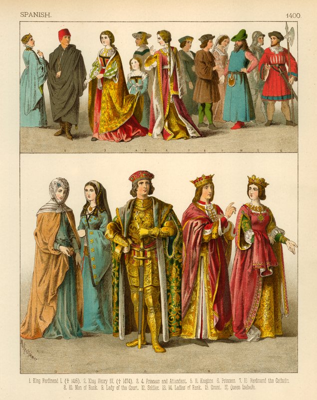 Costume spagnolo 1400 da Albert Kretschmer