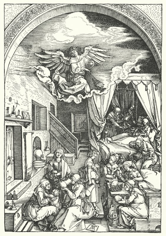 La nascita della Vergine da Albrecht Dürer
