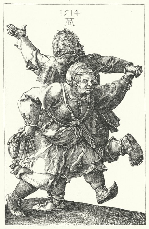 Coppia di contadini che balla da Albrecht (after) Durer or Duerer