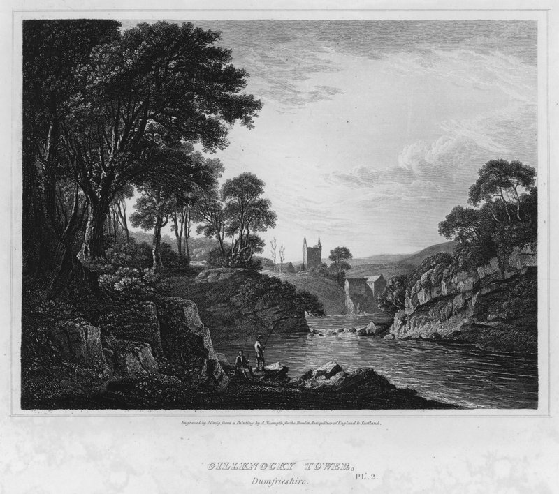 Torre di Gillknocky, Dumfrieshire (incisione) da Alexander (after) Nasmyth