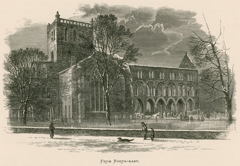Abbazia di Jedburgh, da nord-est da Alexander Francis Lydon