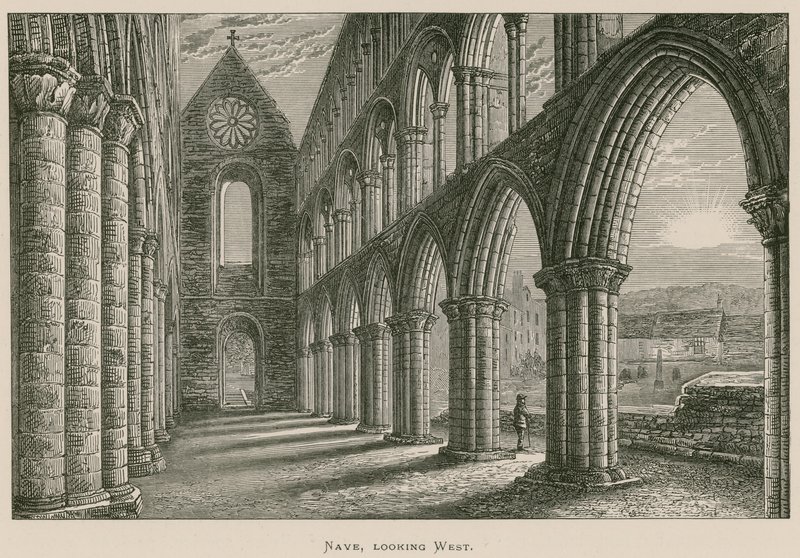 Abbazia di Jedburgh, Navata, vista verso ovest da Alexander Francis Lydon
