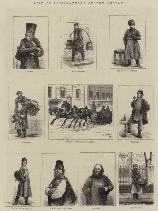 Vita in Russia, Tipi di persone da Alfred Chantrey Corbould