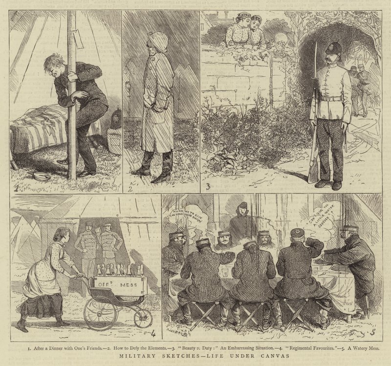 Schizzi militari, vita sotto la tenda da Alfred Chantrey Corbould