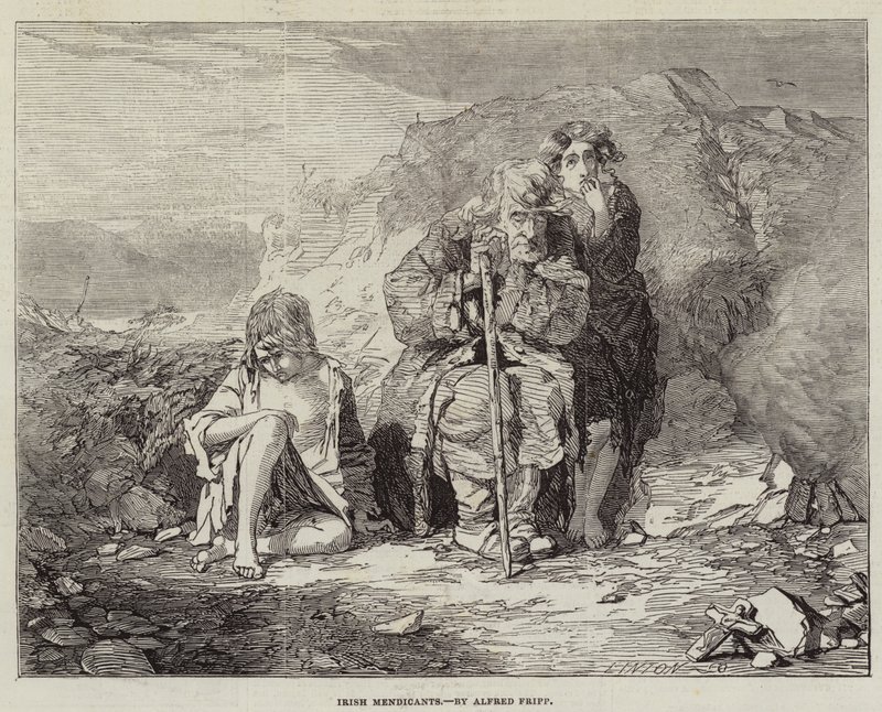 Mendicanti irlandesi da Alfred Downing Fripp