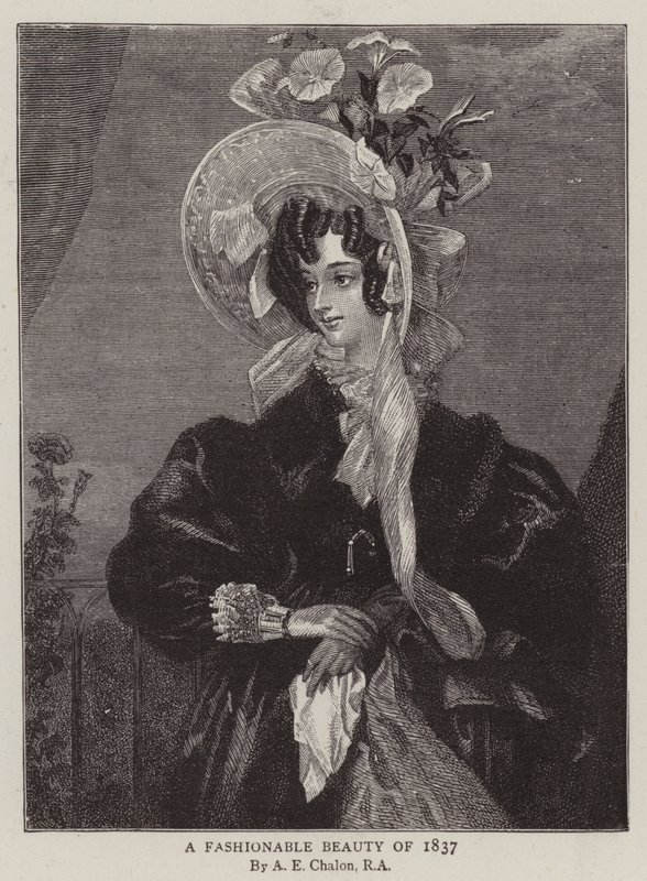 Una bellezza alla moda del 1837 da Alfred Edward Chalon