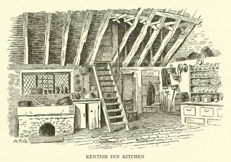 Cucina di una locanda del Kent da Alfred Robert Quinton