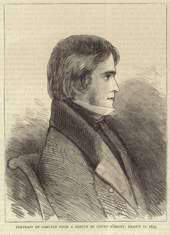 Ritratto di Thomas Carlyle da Alfred Comte d