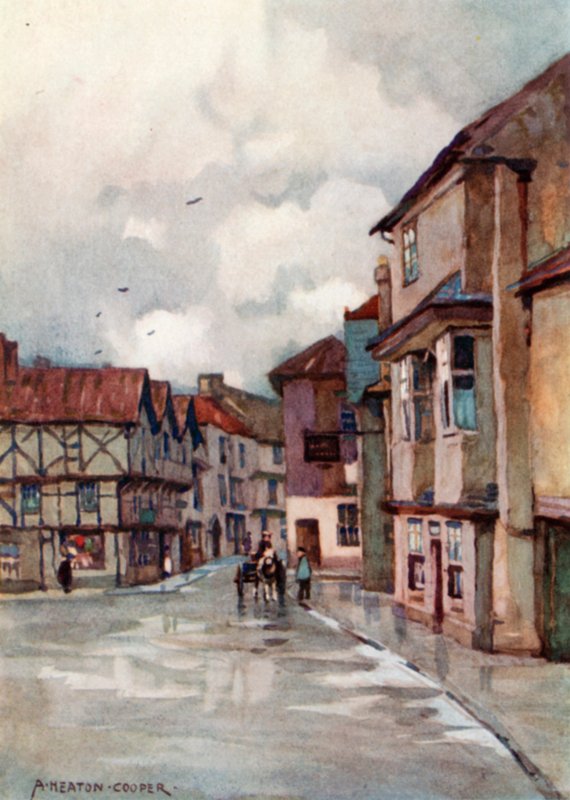 Axbridge (litografia a colori) da Alfred Heaton Cooper