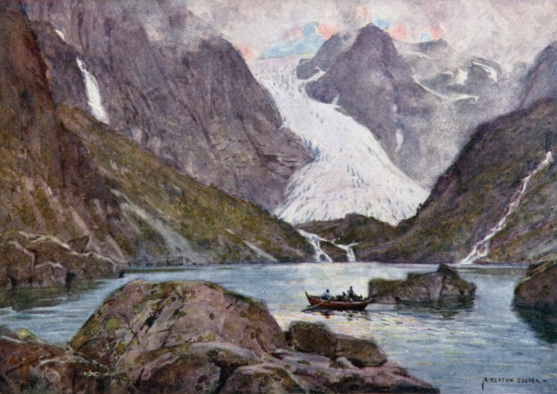 Ghiacciaio Bondhus, Hardangerfjord da Alfred Heaton Cooper