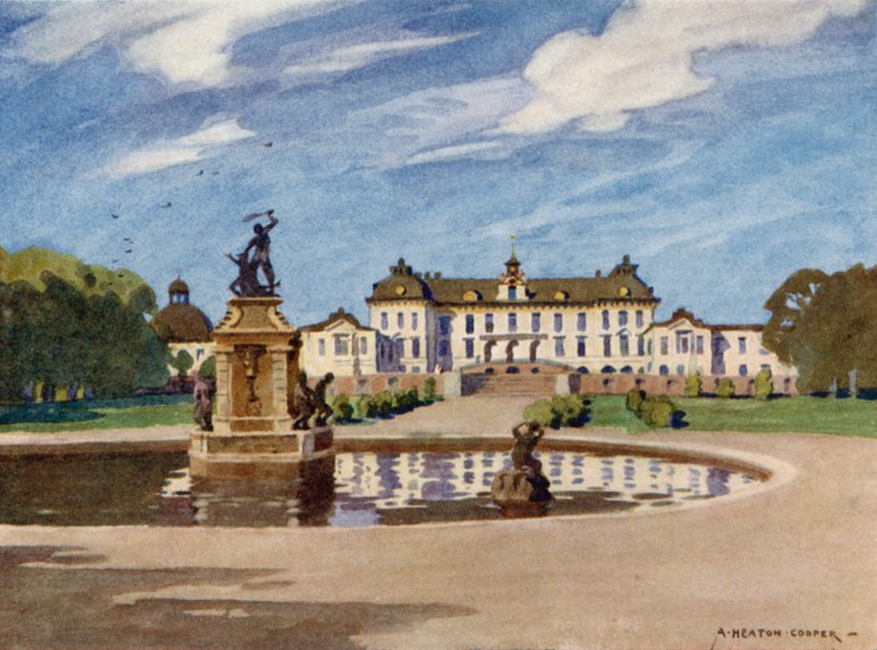 Palazzo Drottningholm, Stoccolma da Alfred Heaton Cooper