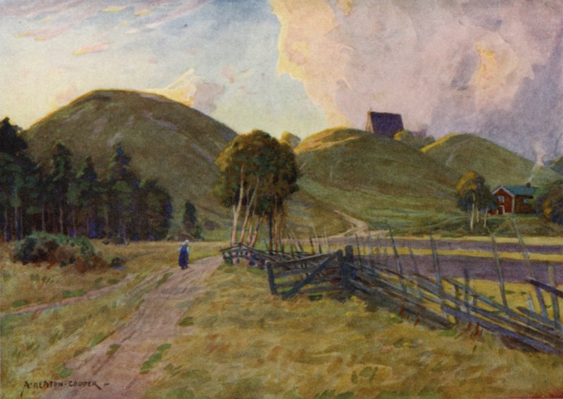 I tumuli dei re, Uppsala da Alfred Heaton Cooper