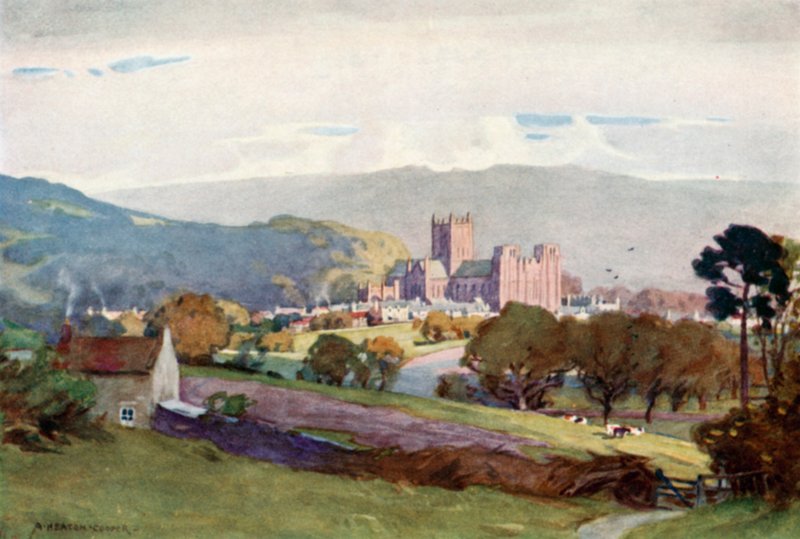 Wells, da Milton Hill (litografia a colori) da Alfred Heaton Cooper