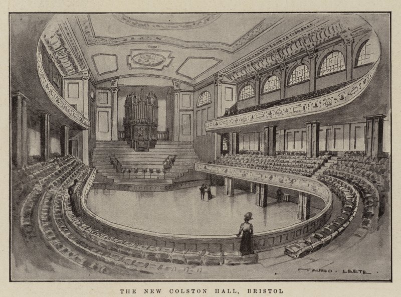 La nuova Colston Hall, Bristol da Alfred Leete